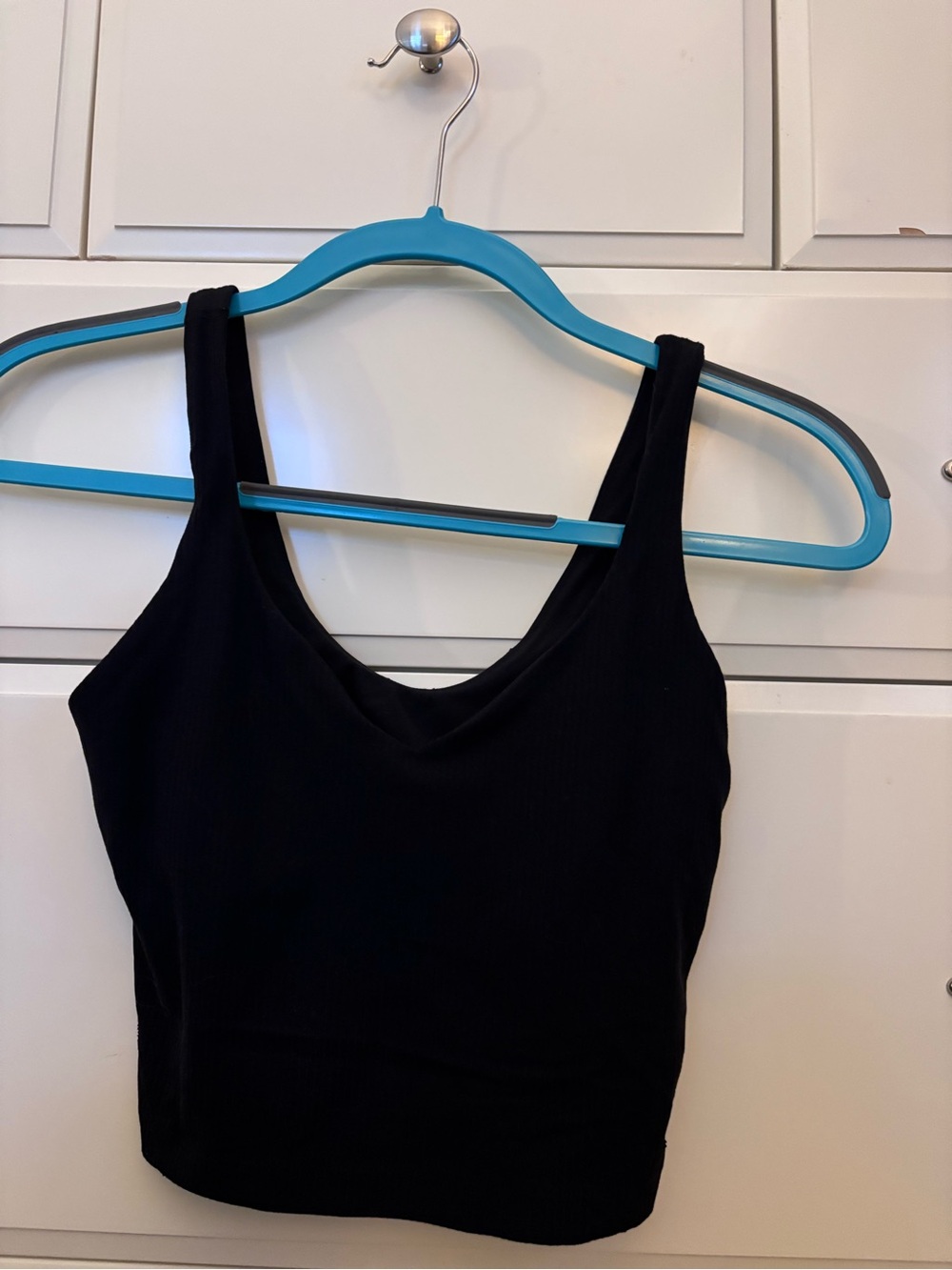 LuluLemon Black Aligned Scoop Neck Crop Tank